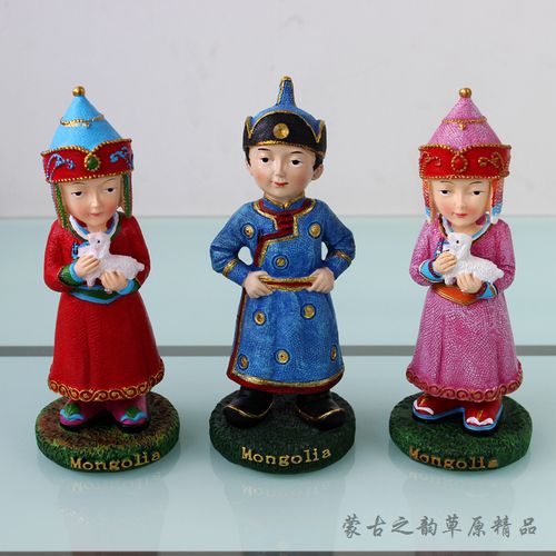 蒙古娃娃摆件男女蒙古族工艺品内蒙古草原旅游纪念品儿童礼品